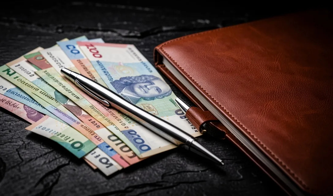 Banknot ve hesap makinesi