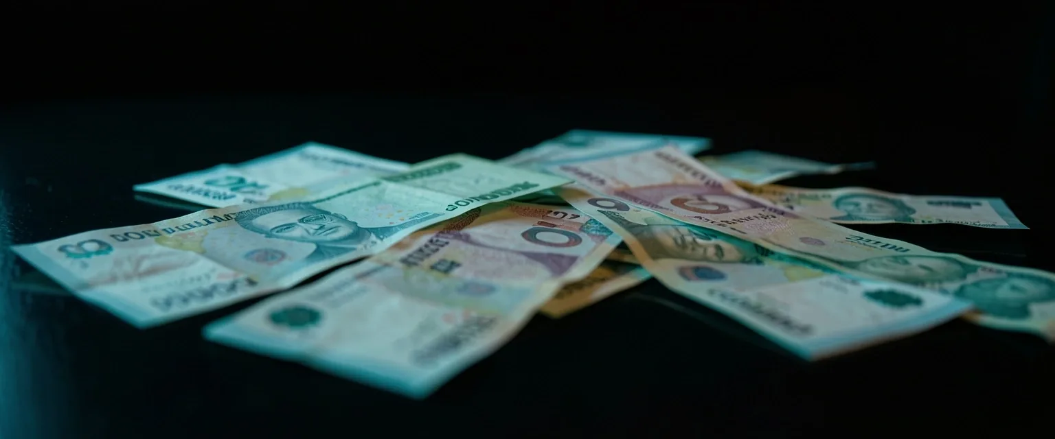 Nakit banknotlar detay çekimi